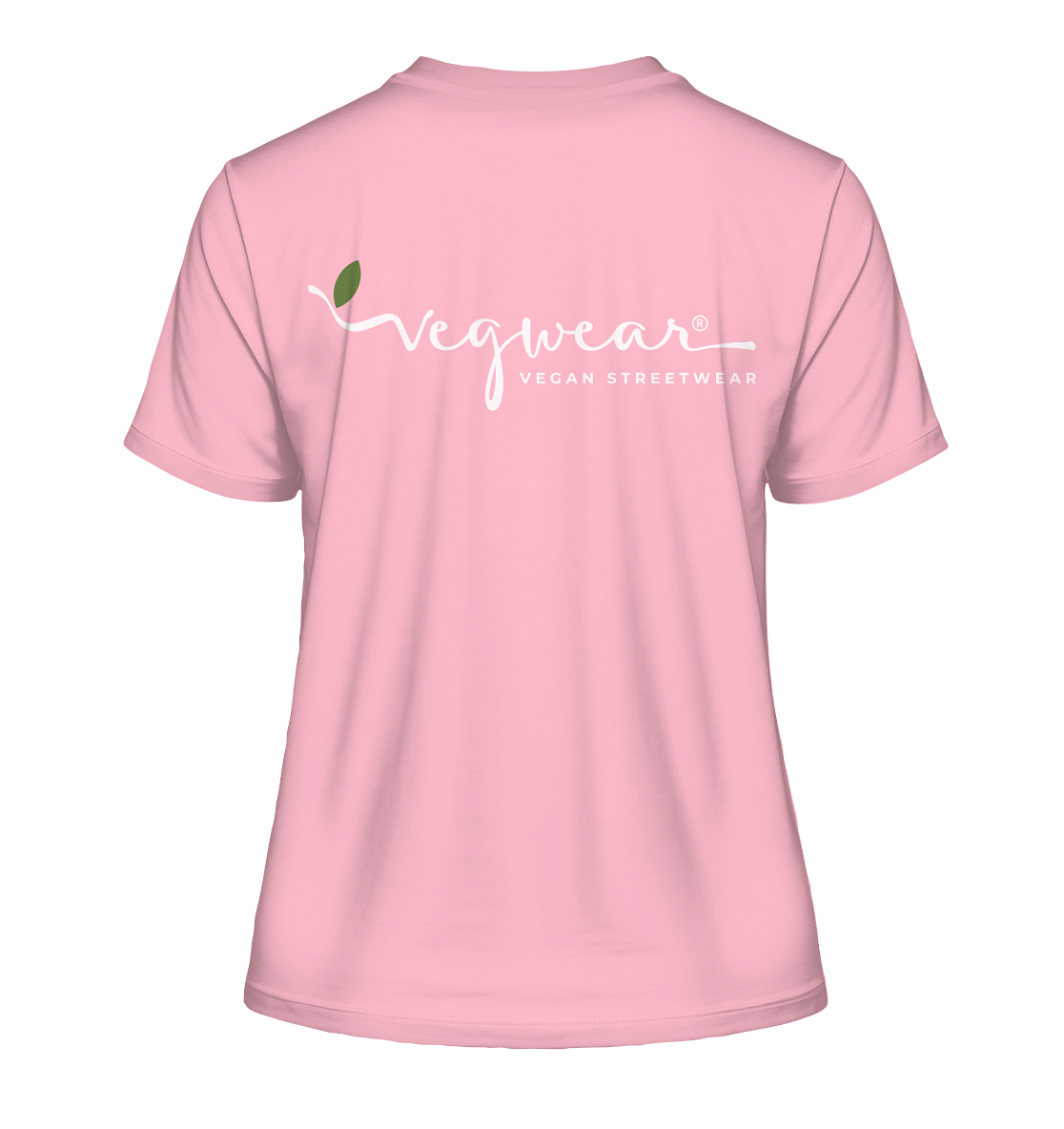 Motif "vegwear Logo white" - slim-fit women's organic T-shirt