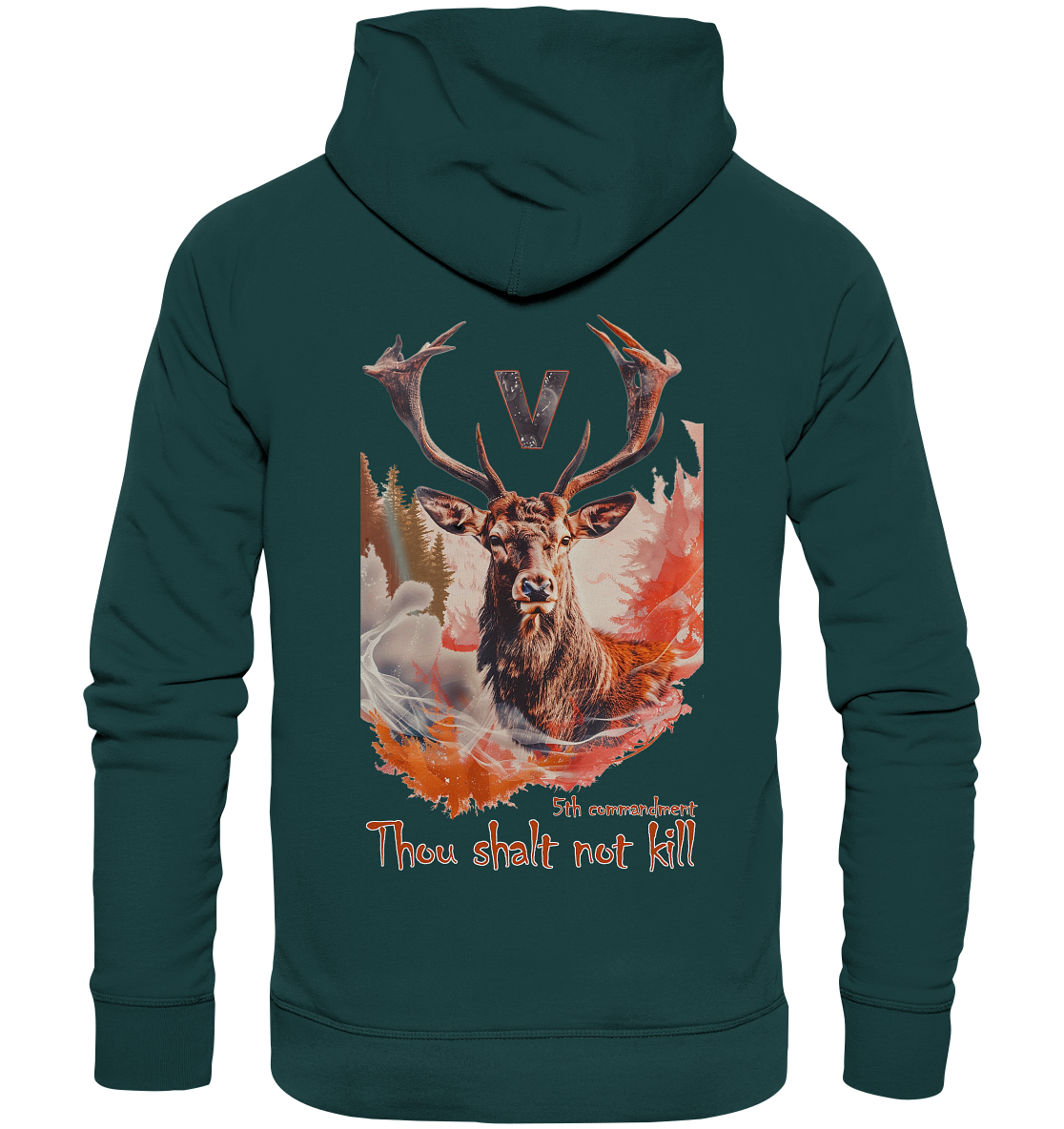Motiv "thou shalt not kill" - Bio Hoodie / Kapuzenpulli unisex