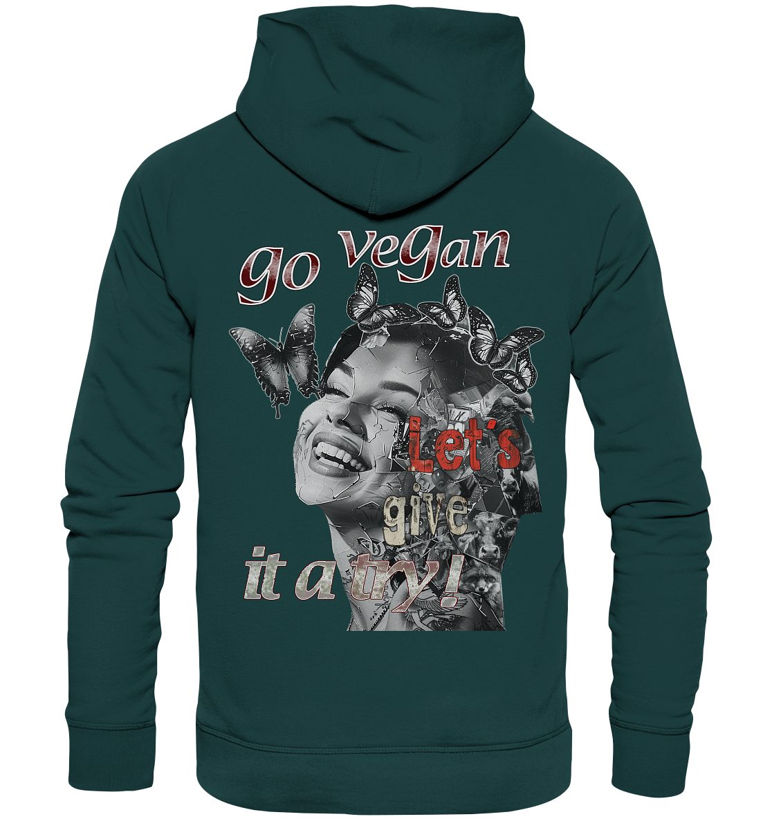 Motiv "Let's give it a try" - unisex Bio Hoodie / Kapuzenpulli