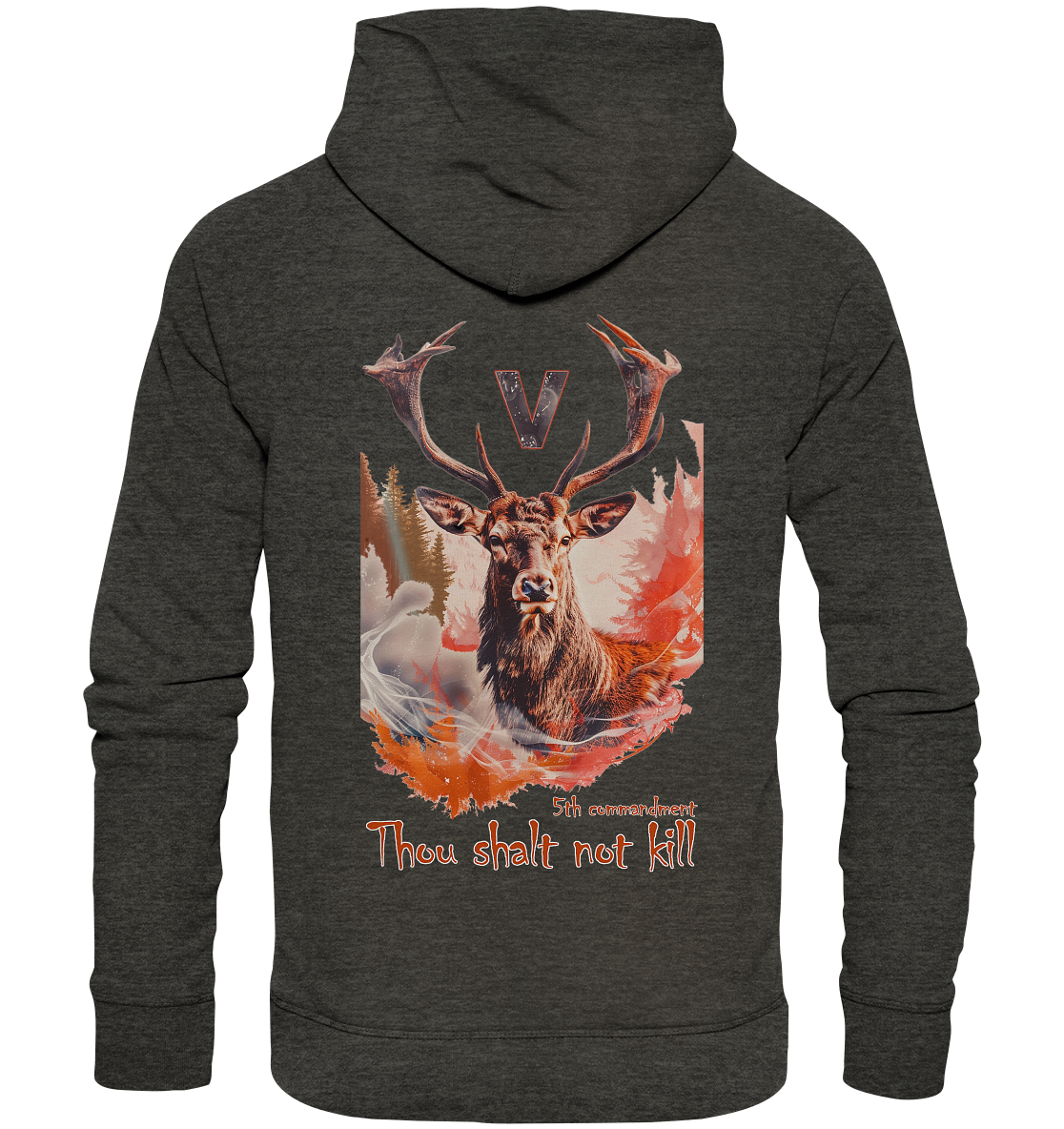 Motiv "thou shalt not kill" - Bio Hoodie / Kapuzenpulli unisex