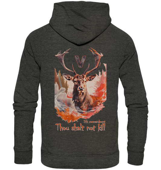 Motiv "thou shalt not kill" - Bio Hoodie / Kapuzenpulli unisex