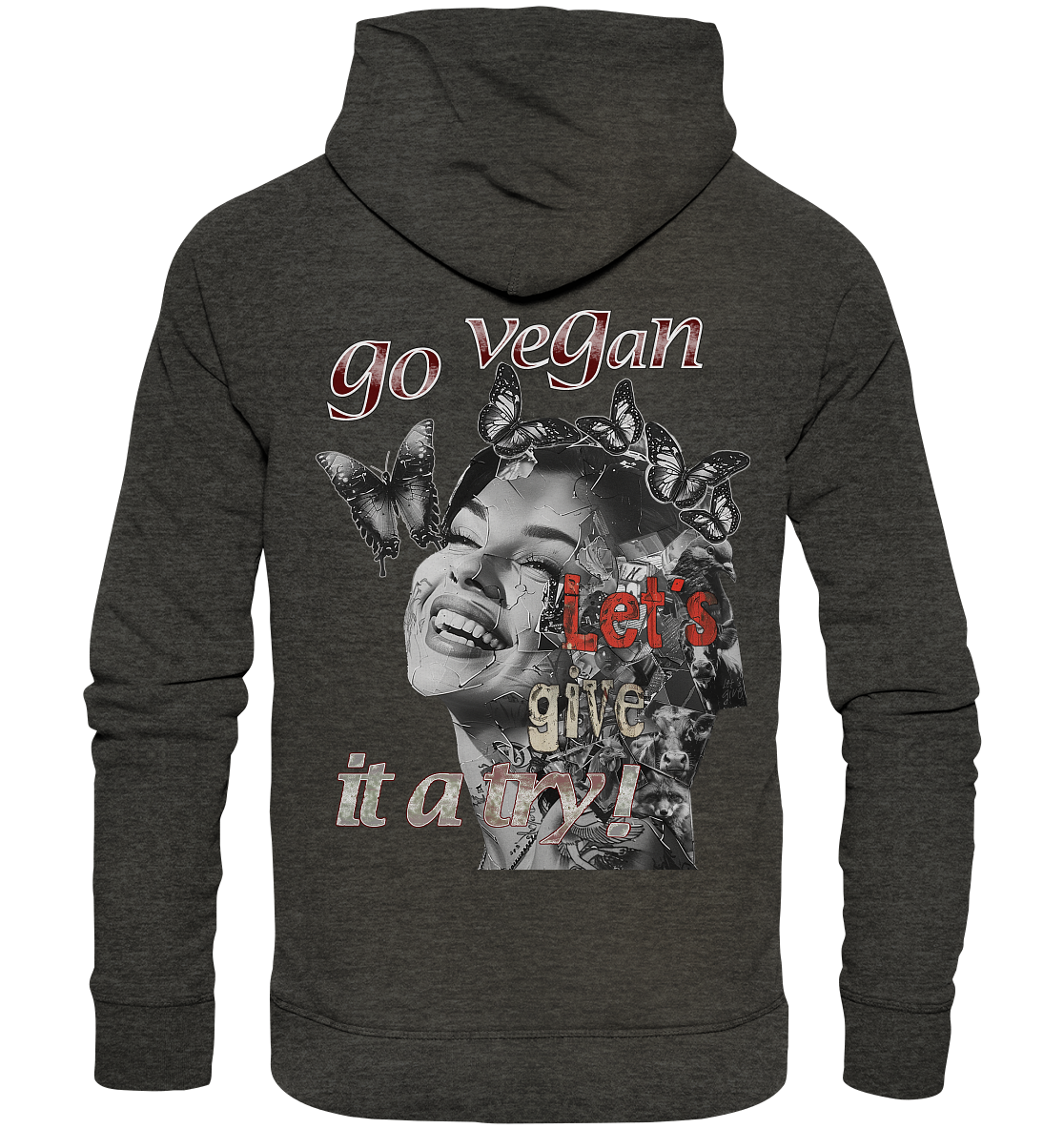 Motiv "Let's give it a try" - unisex Bio Hoodie / Kapuzenpulli