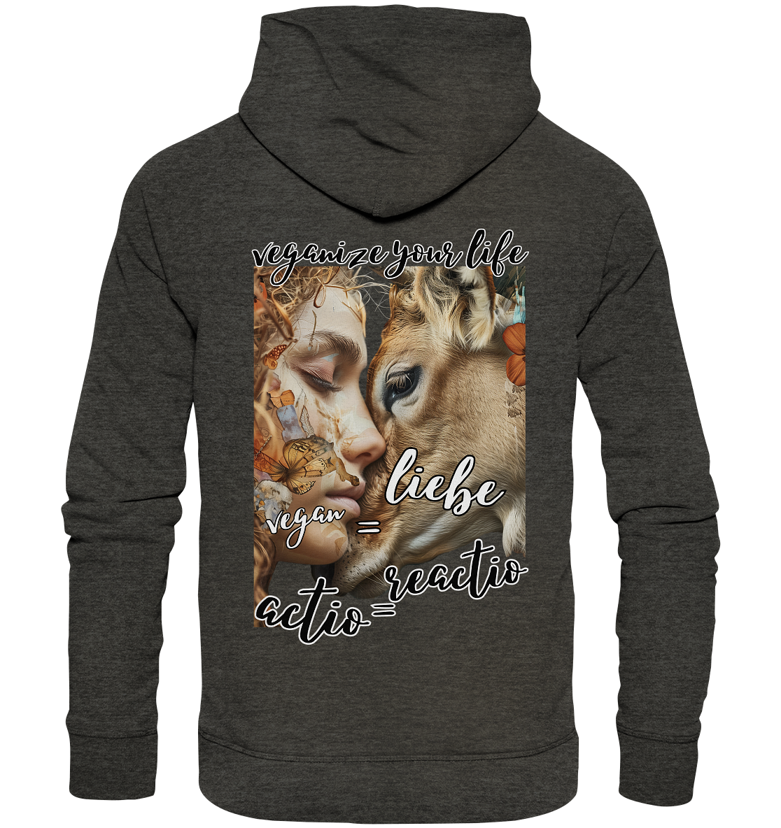 Motif "actio = reactio" - unisex organic hoodie / hoodie