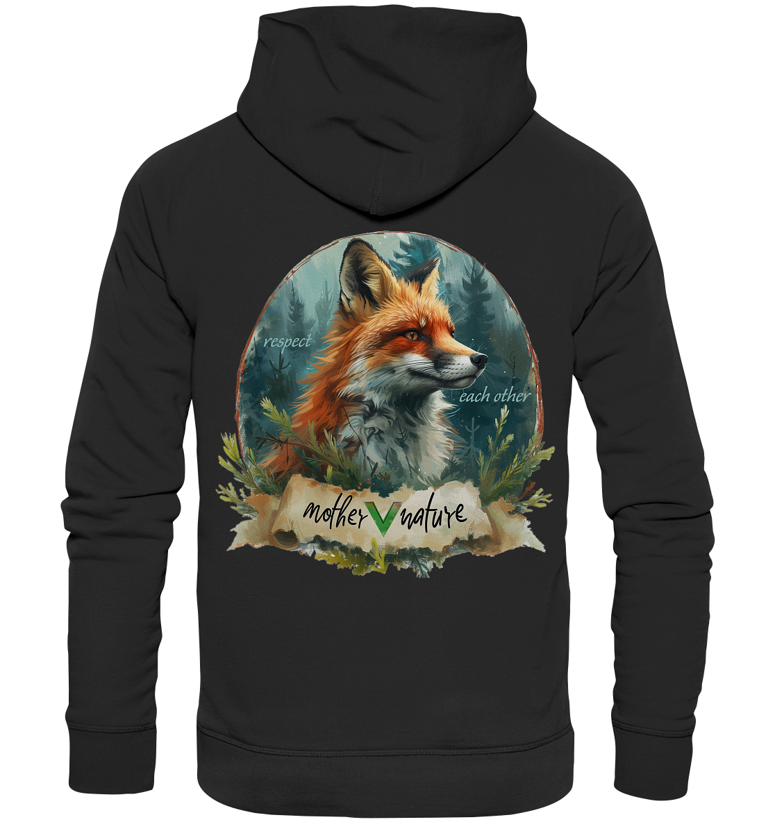 Motif "respect each other" - unisex organic hoodie / hoodie