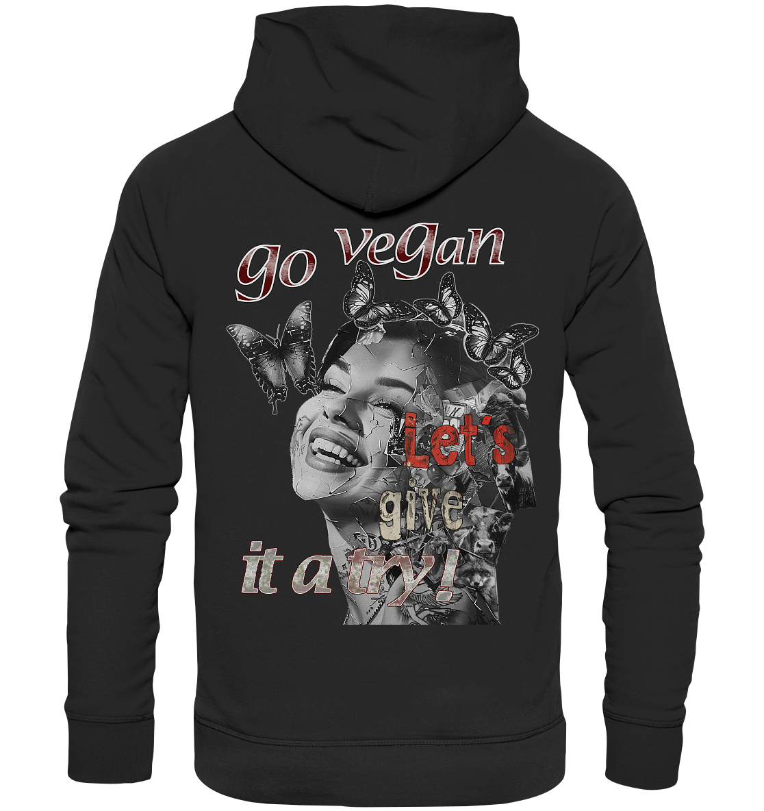 Motiv "Let's give it a try" - unisex Bio Hoodie / Kapuzenpulli