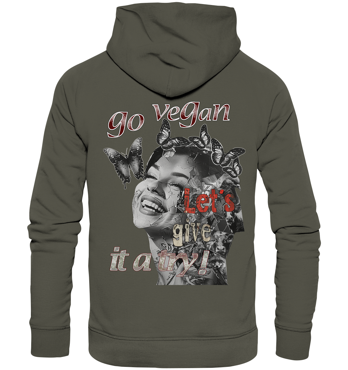 Motiv "Let's give it a try" - unisex Bio Hoodie / Kapuzenpulli