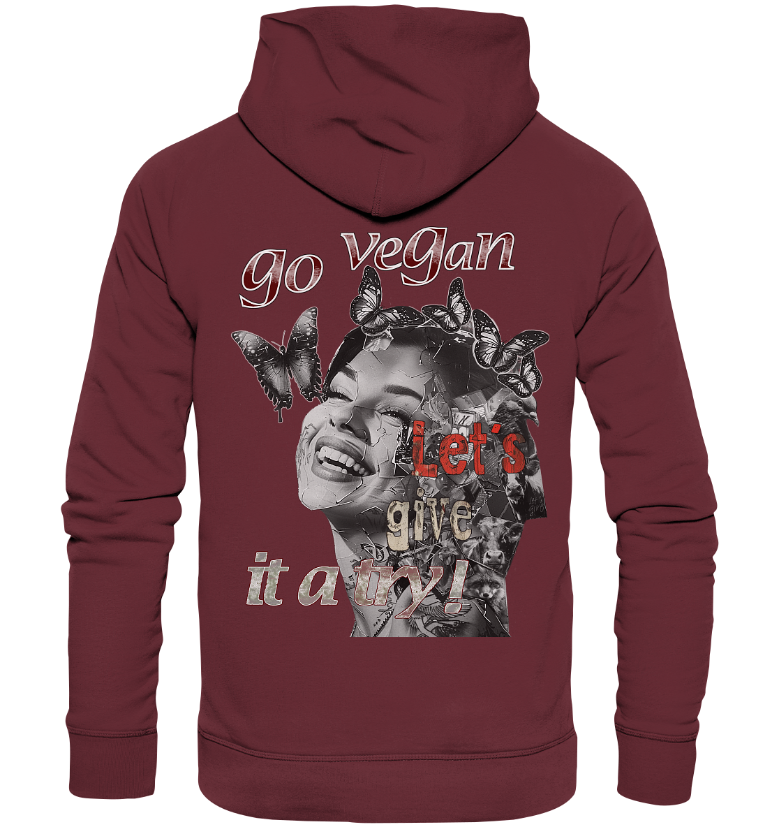 Motiv "Let's give it a try" - unisex Bio Hoodie / Kapuzenpulli