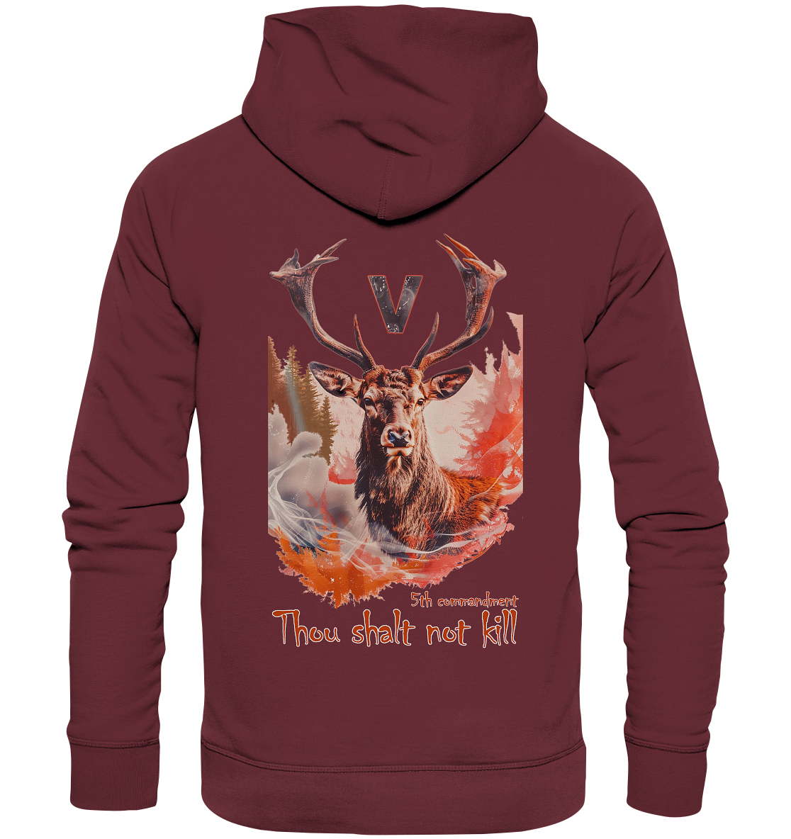 Motiv "thou shalt not kill" - Bio Hoodie / Kapuzenpulli unisex