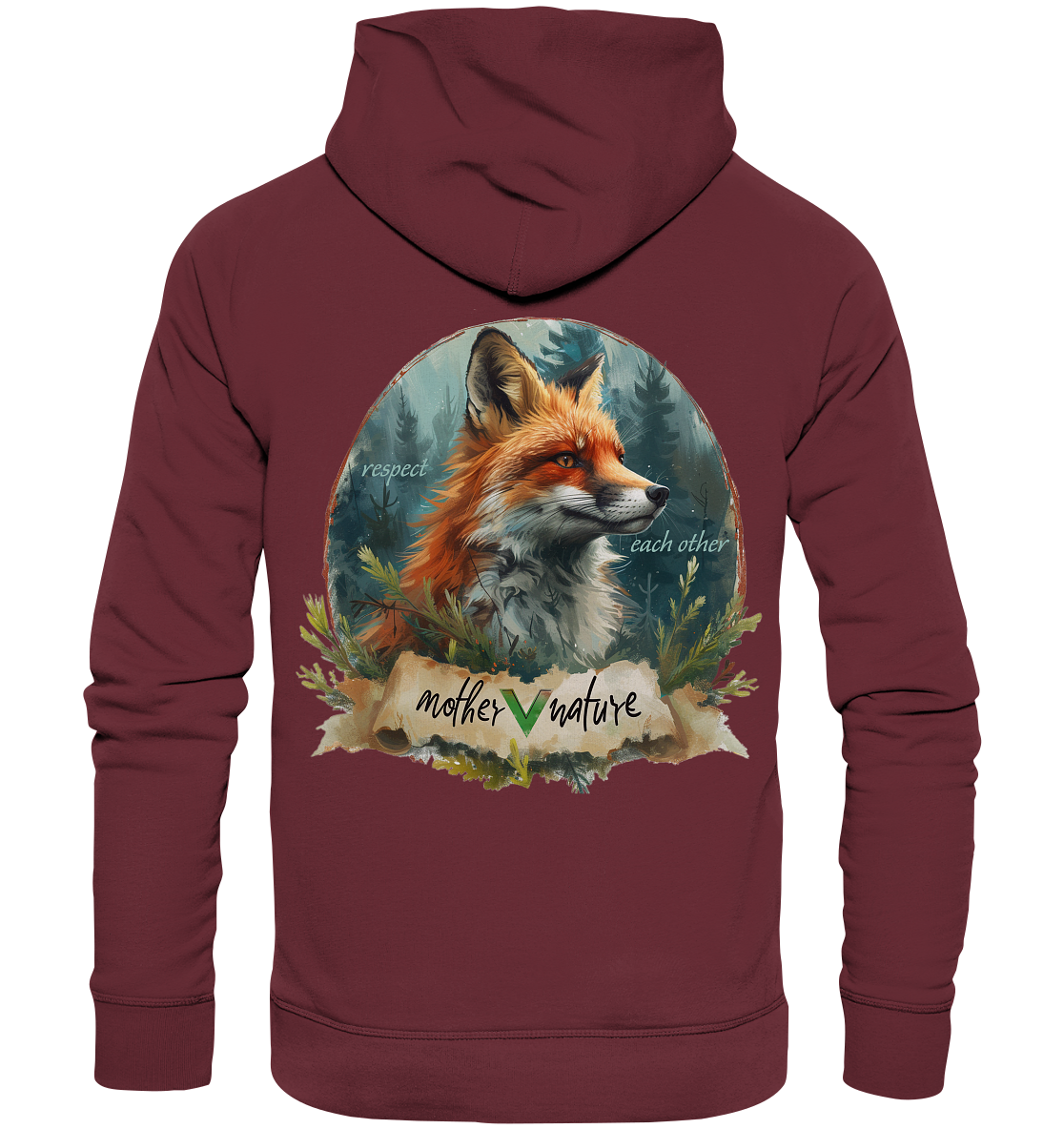 Motif "respect each other" - unisex organic hoodie / hoodie