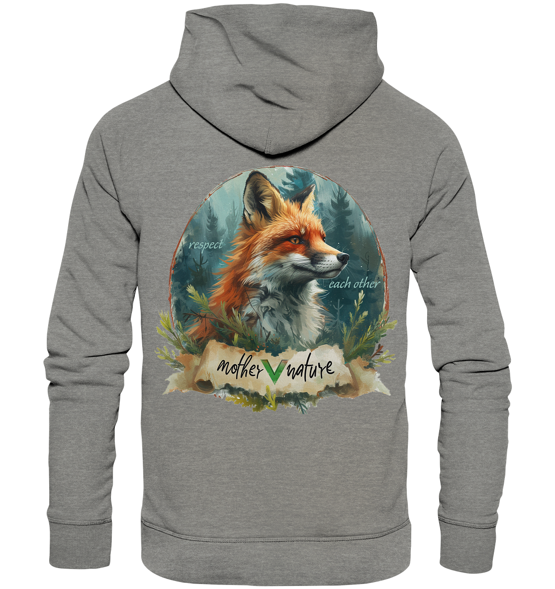 Motif "respect each other" - unisex organic hoodie / hoodie