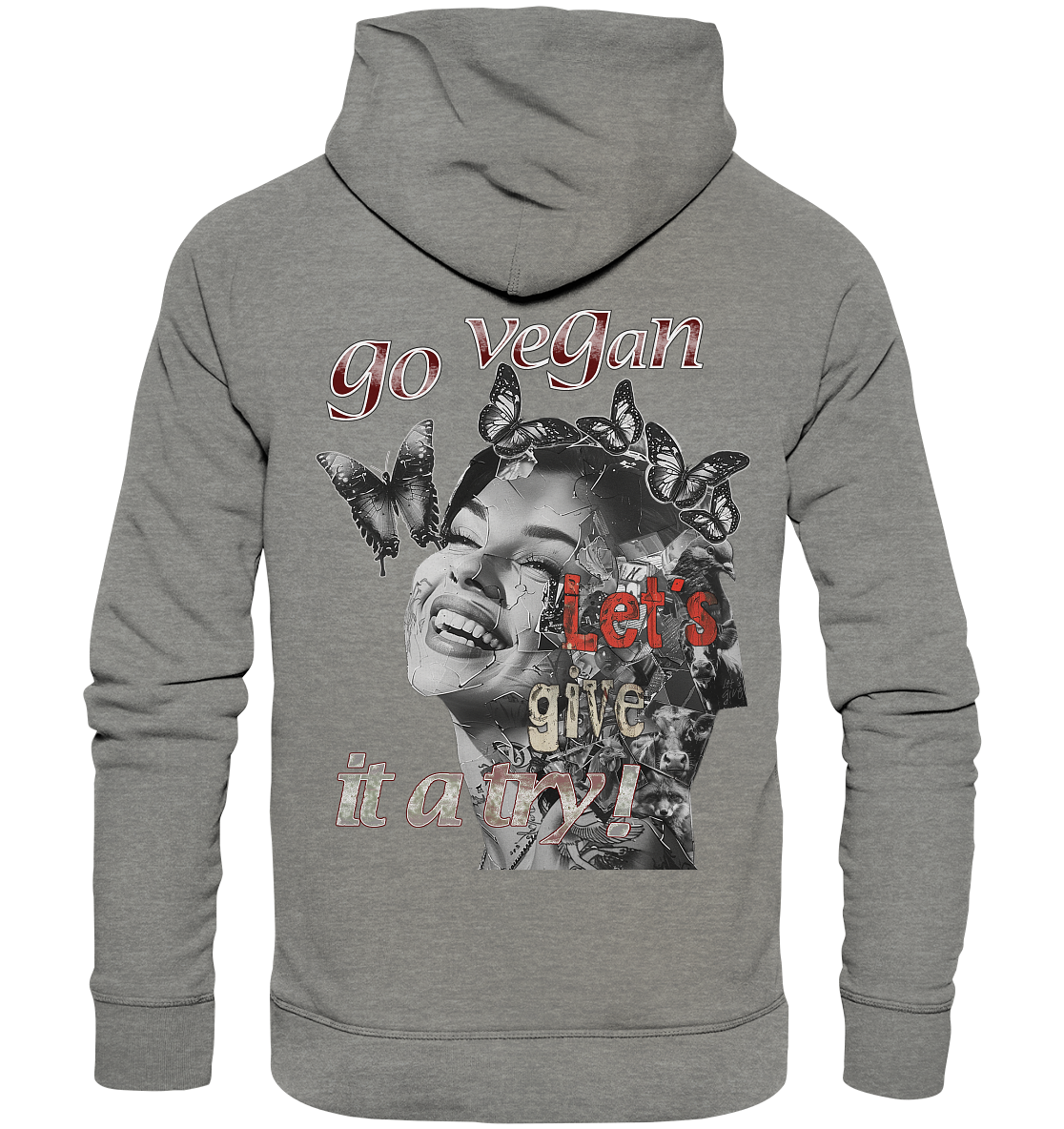 Motiv "Let's give it a try" - unisex Bio Hoodie / Kapuzenpulli