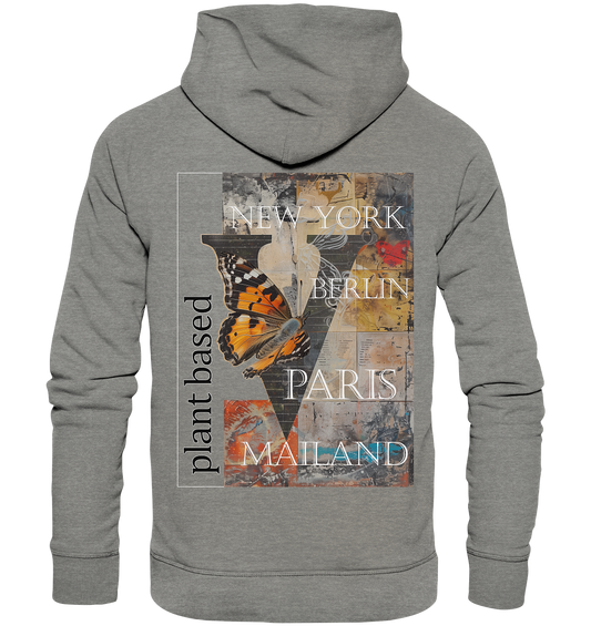 motif "plant based cities" - unisex organic hoodie / hooded sweatshirt
