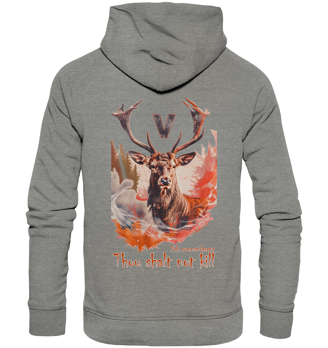 Motiv "thou shalt not kill" - Bio Hoodie / Kapuzenpulli unisex