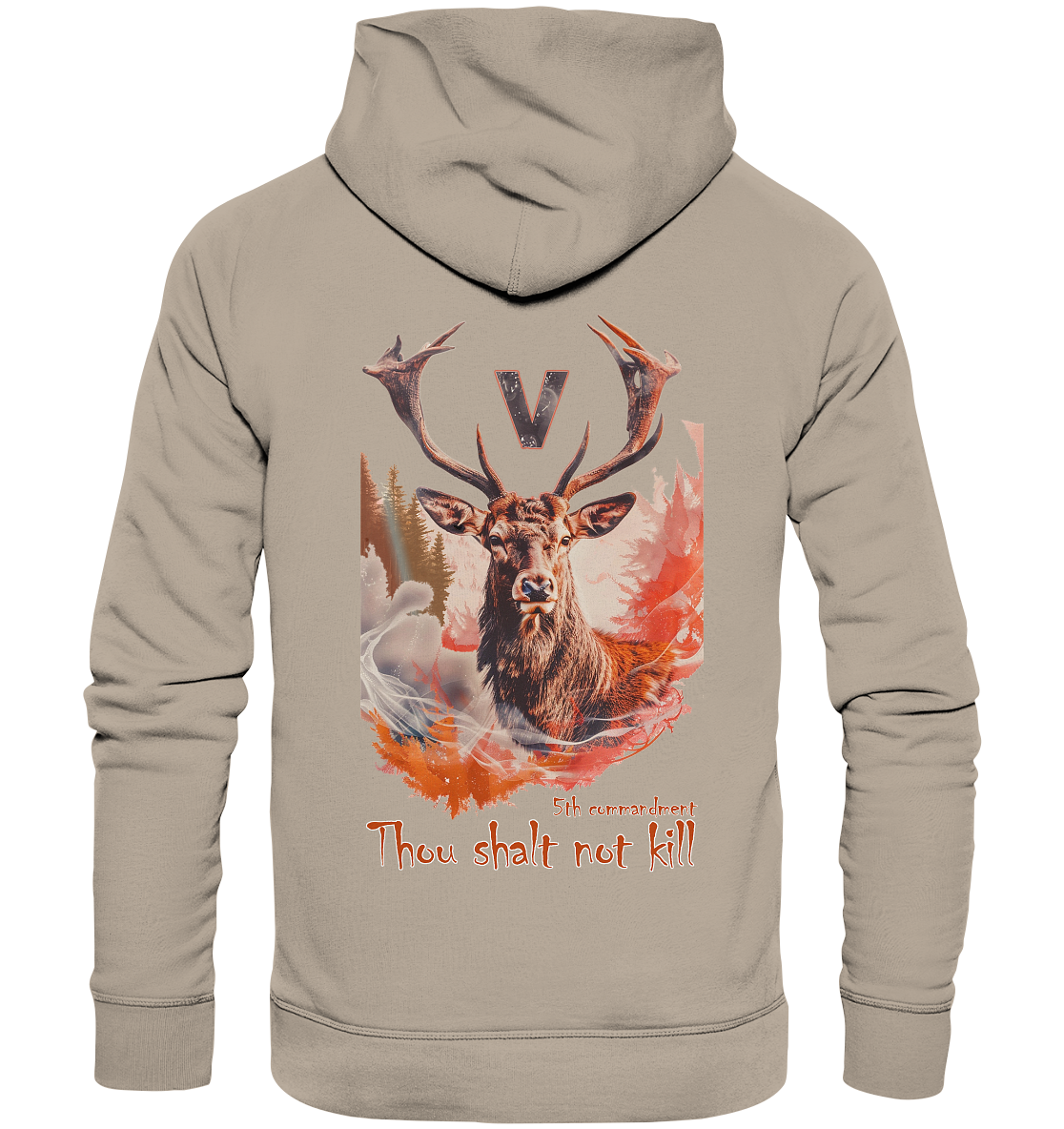 Motiv "thou shalt not kill" - Bio Hoodie / Kapuzenpulli unisex