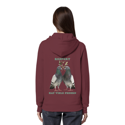 vegwear "Respekt hat viele Federn" - unisex Bio Hoodie / Kapuzenpulli