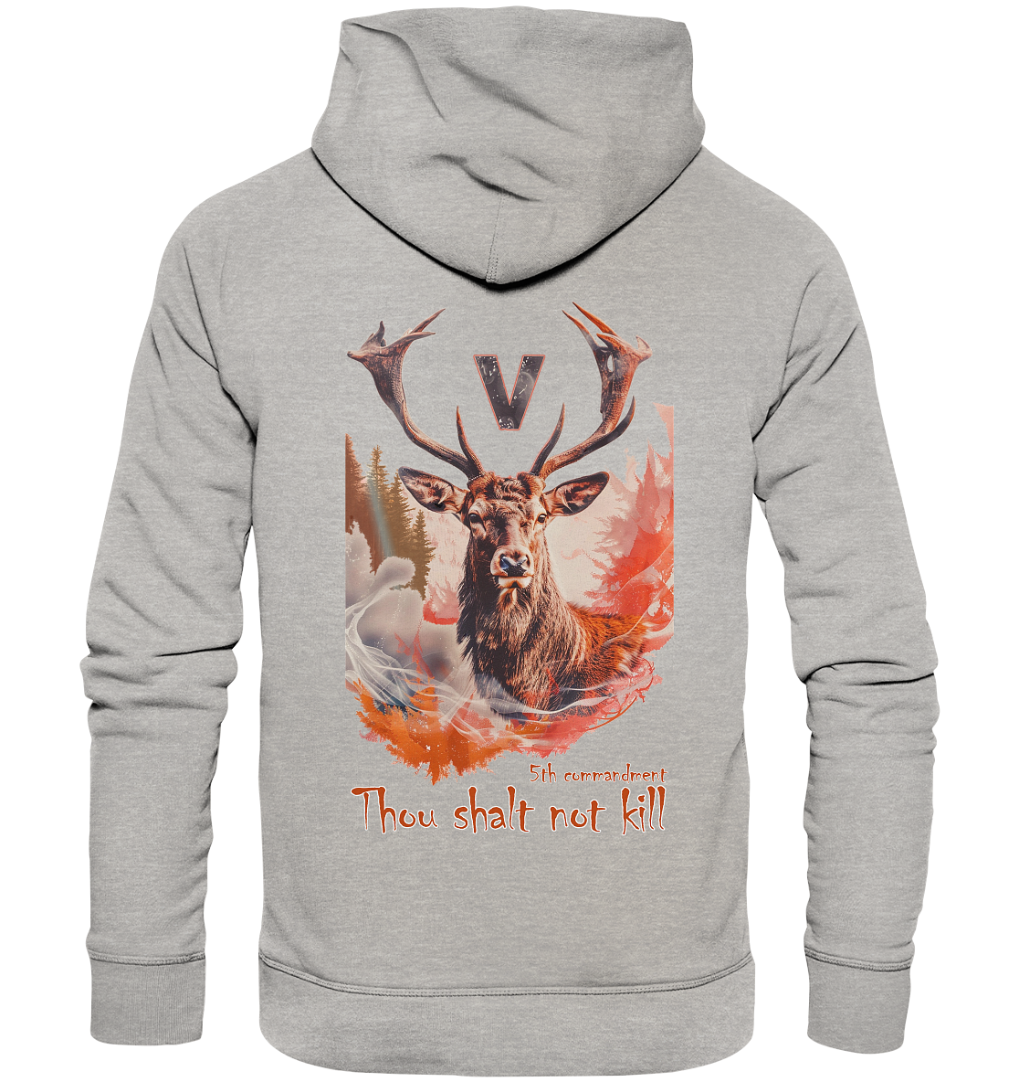 Motiv "thou shalt not kill" - Bio Hoodie / Kapuzenpulli unisex
