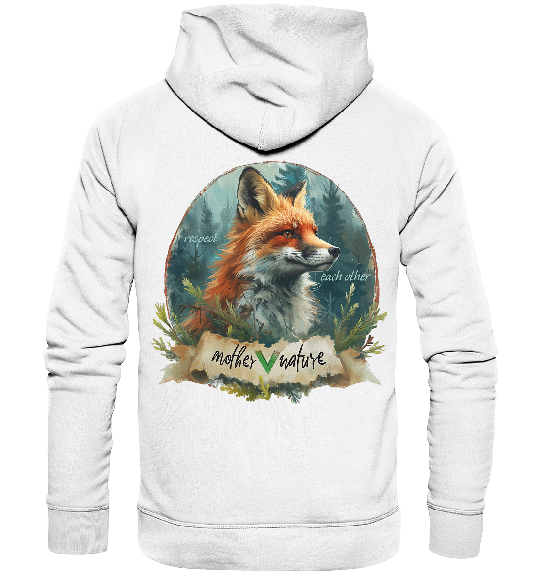 Motif "respect each other" - unisex organic hoodie / hoodie