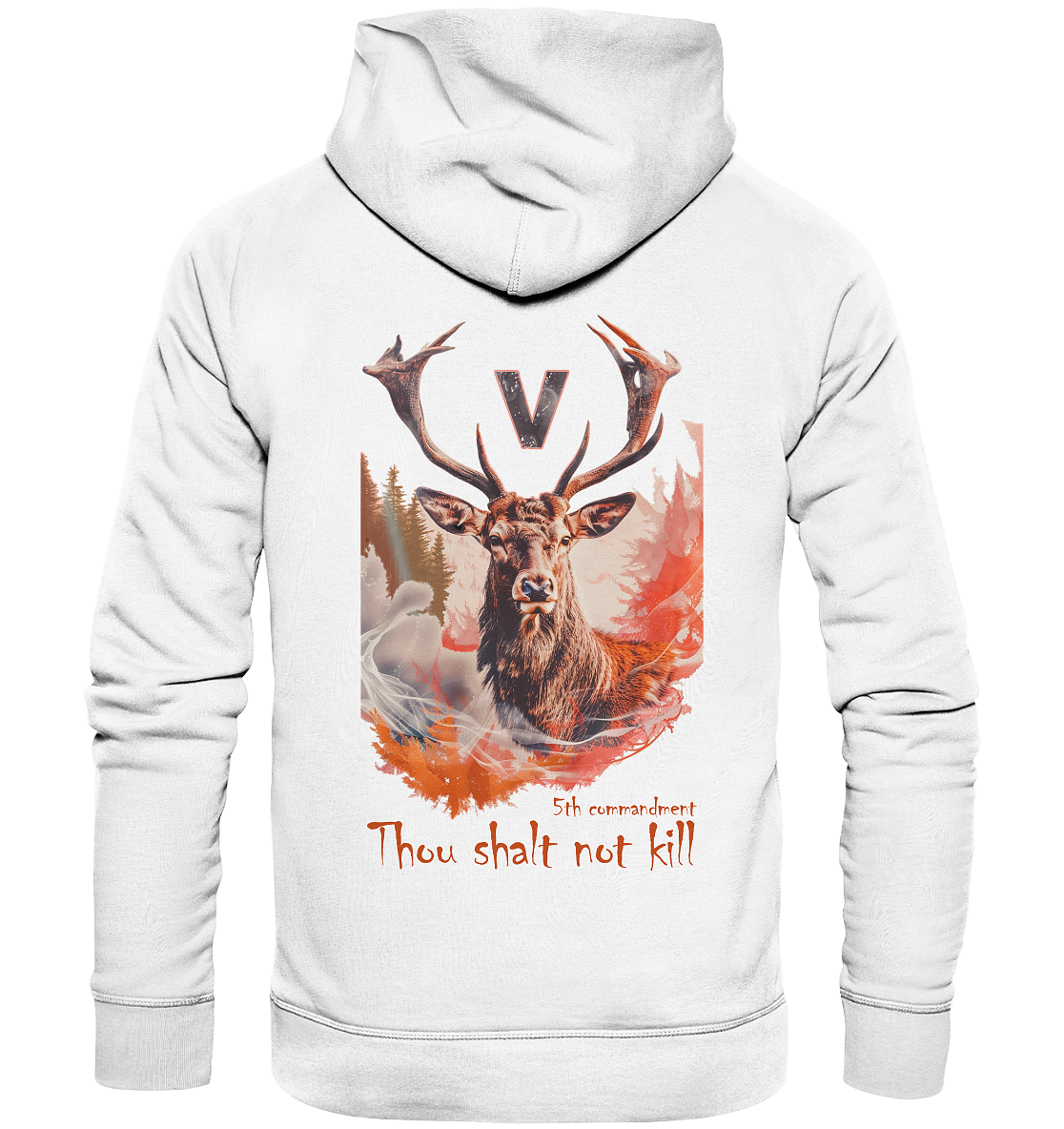 Motiv "thou shalt not kill" - Bio Hoodie / Kapuzenpulli unisex