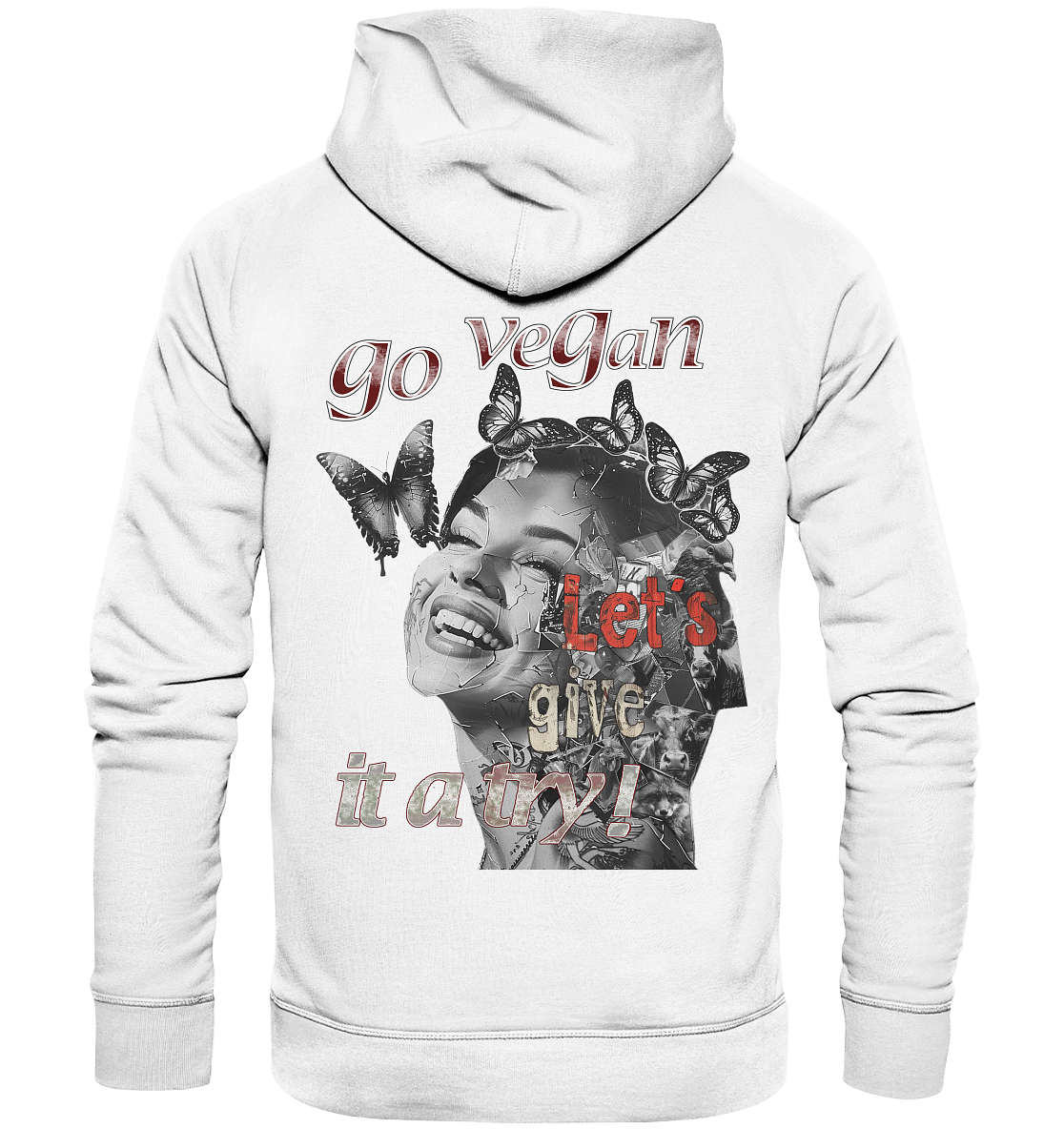 Motiv "Let's give it a try" - unisex Bio Hoodie / Kapuzenpulli