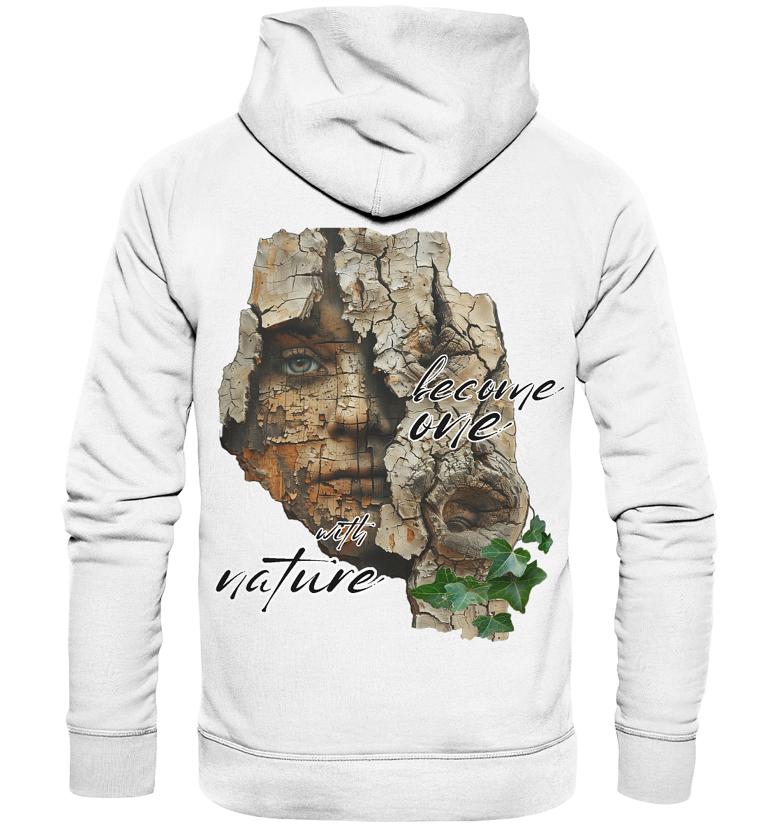 Motif "become one with nature" - unisex organic hoodie / hoodie