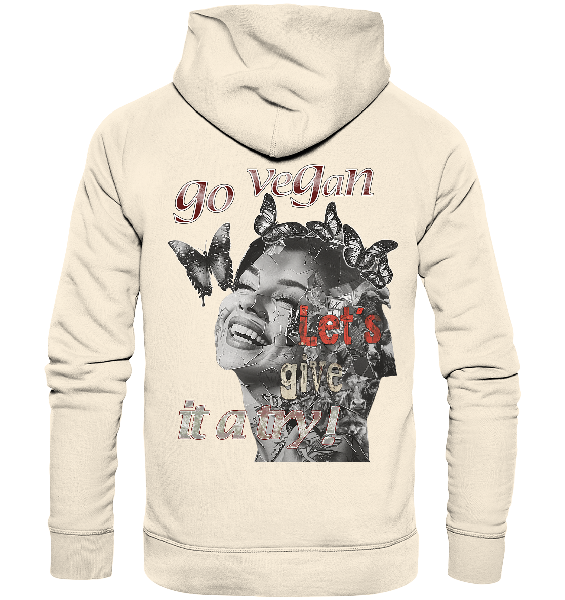 Motiv "Let's give it a try" - unisex Bio Hoodie / Kapuzenpulli