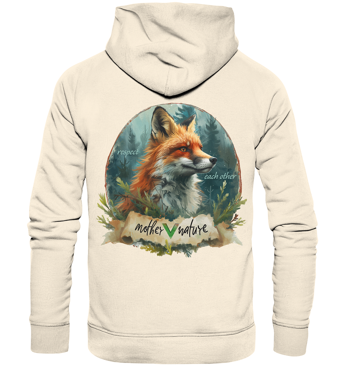 Motif "respect each other" - unisex organic hoodie / hoodie