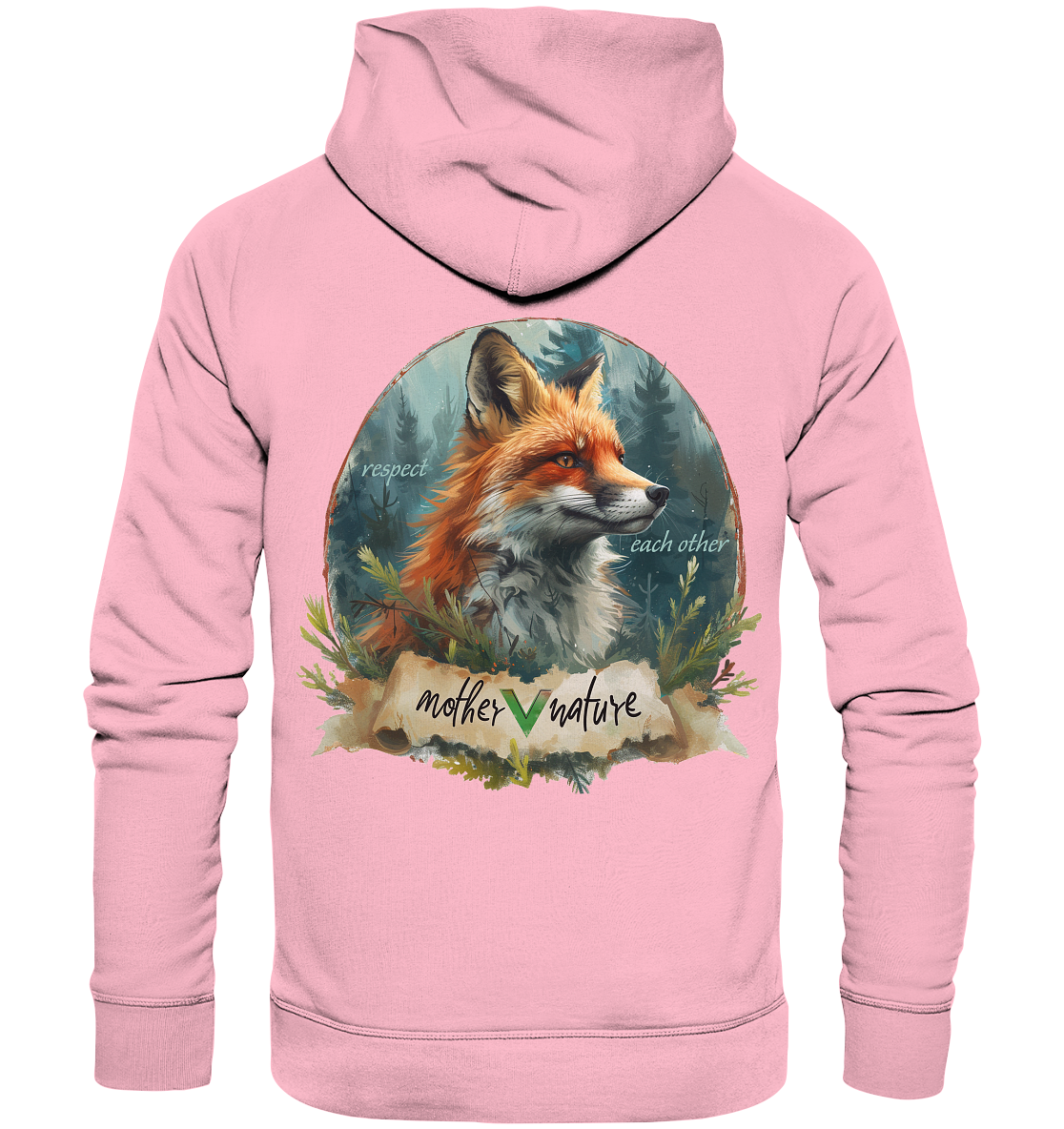 Motif "respect each other" - unisex organic hoodie / hoodie