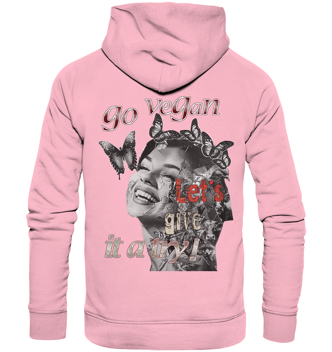 Motiv "Let's give it a try" - unisex Bio Hoodie / Kapuzenpulli