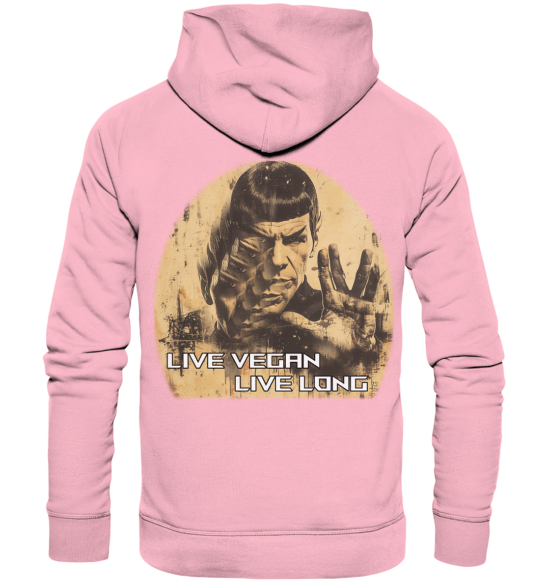 Motiv "live vegan live long" - Unisex Bio Hoodie / Kapuzenpulli