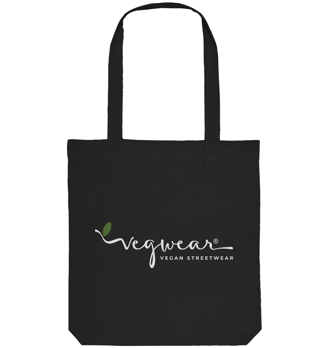 Motif "vegwear Logo white" - Organic shopping bag