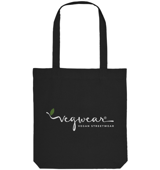 Motif "vegwear Logo white" - Organic shopping bag