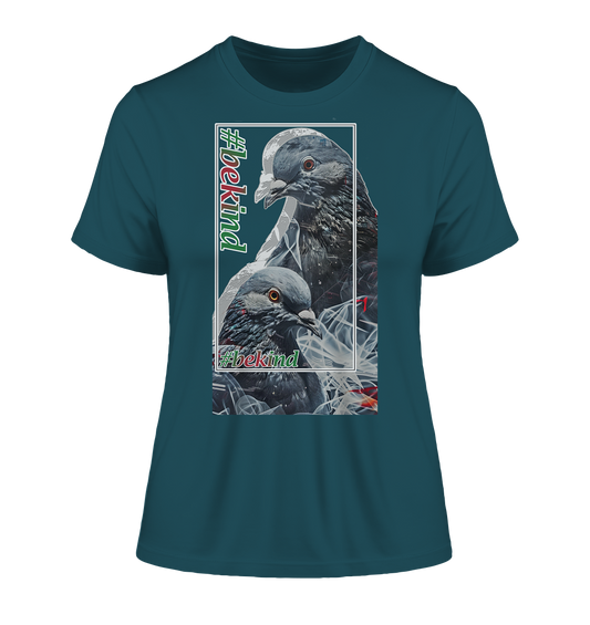 Motif "be kind" - tight-fitting women's organic T-shirt