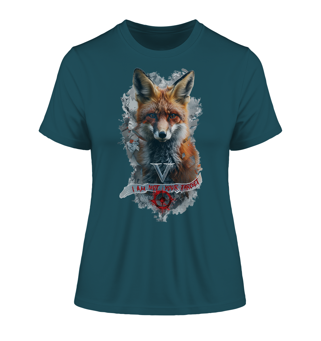 Motiv "not your target" - eng geschnittenes Damen Bio Shirt