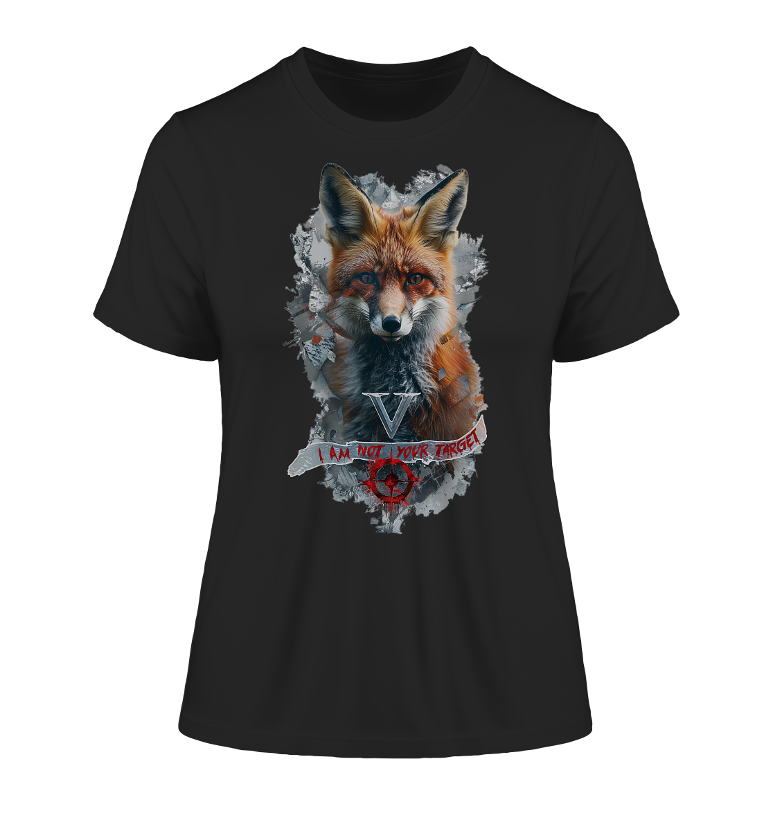 Motiv "not your target" - eng geschnittenes Damen Bio Shirt