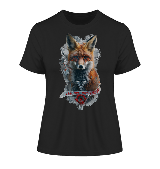 Motiv "not your target" - eng geschnittenes Damen Bio Shirt