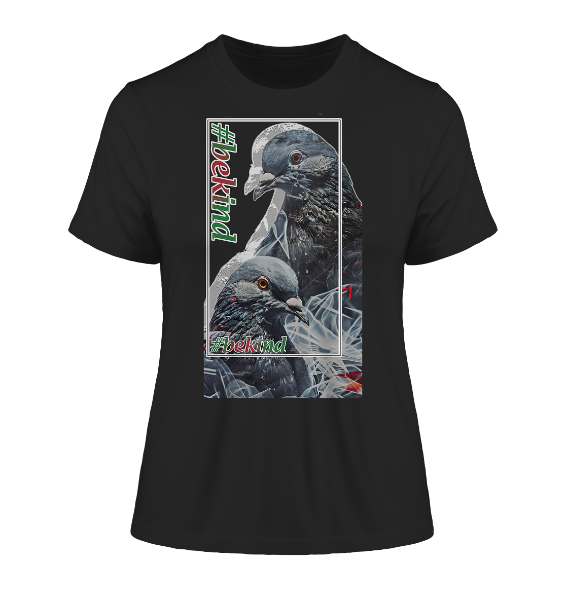 Motiv "be kind" - eng geschnittenes Damen Bio T-Shirt