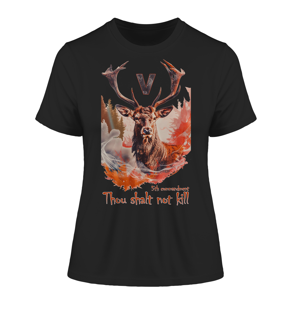 Motiv "thou shalt not kill" - eng geschnittenes Bio Damen T-Shirt