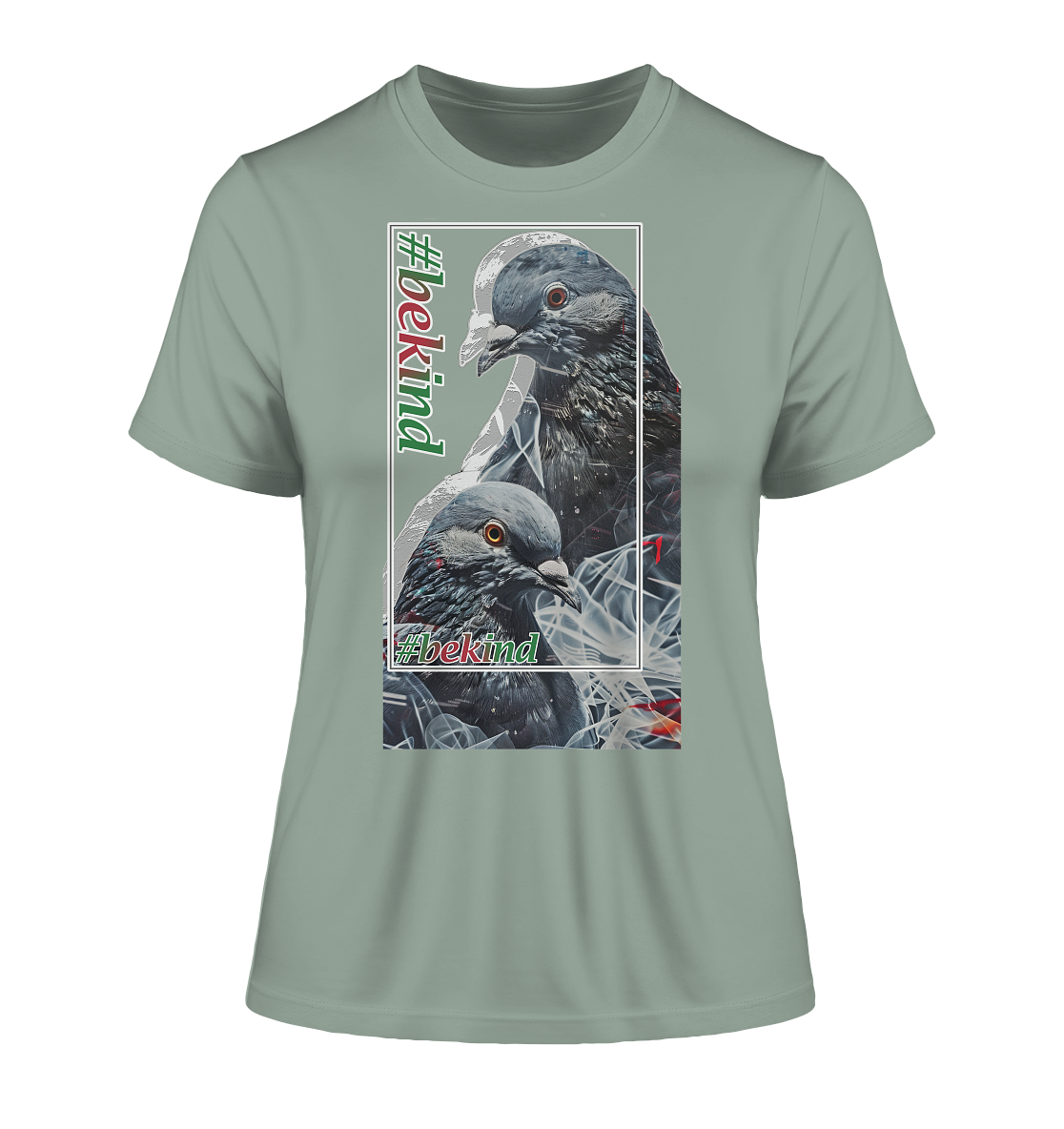 Motiv "be kind" - eng geschnittenes Damen Bio T-Shirt
