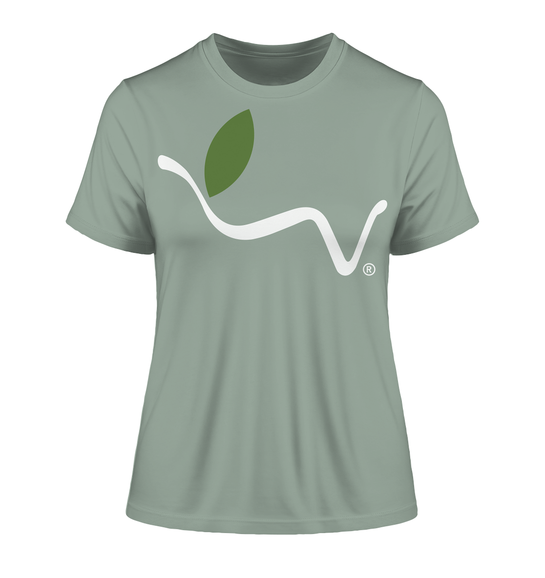 Motif "vegwear Logo white" - slim-fit women's organic T-shirt