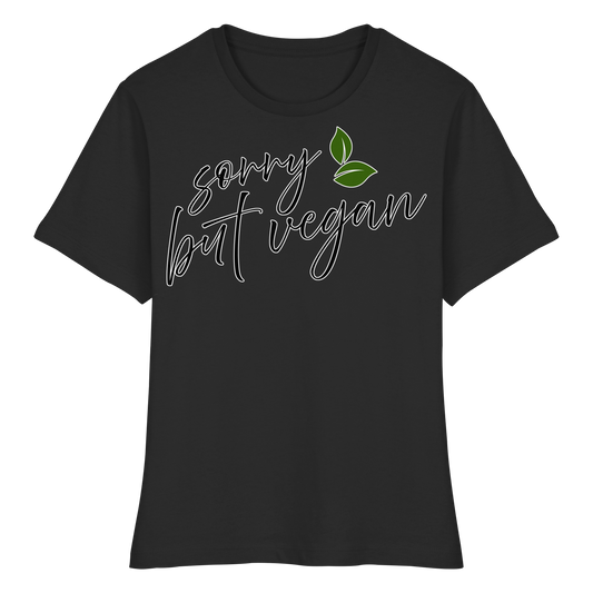 vegwear "sorry but vegan" - slim-fit women's T-shirt, organic, vegan, sustainable
