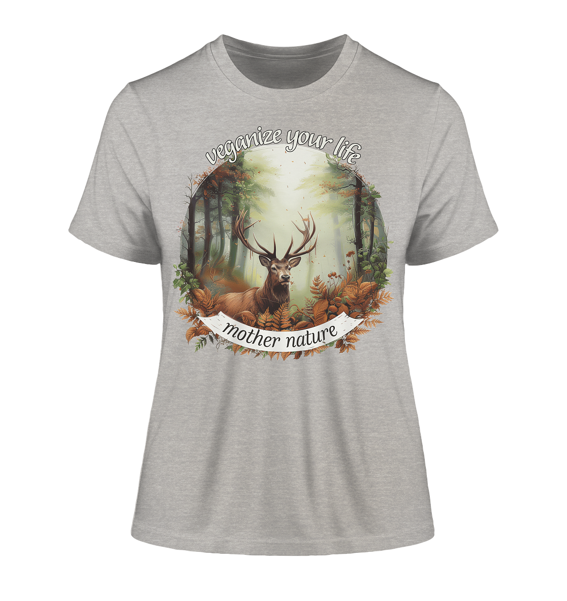 "mother nature" motif - slim-fit women's organic T-shirt