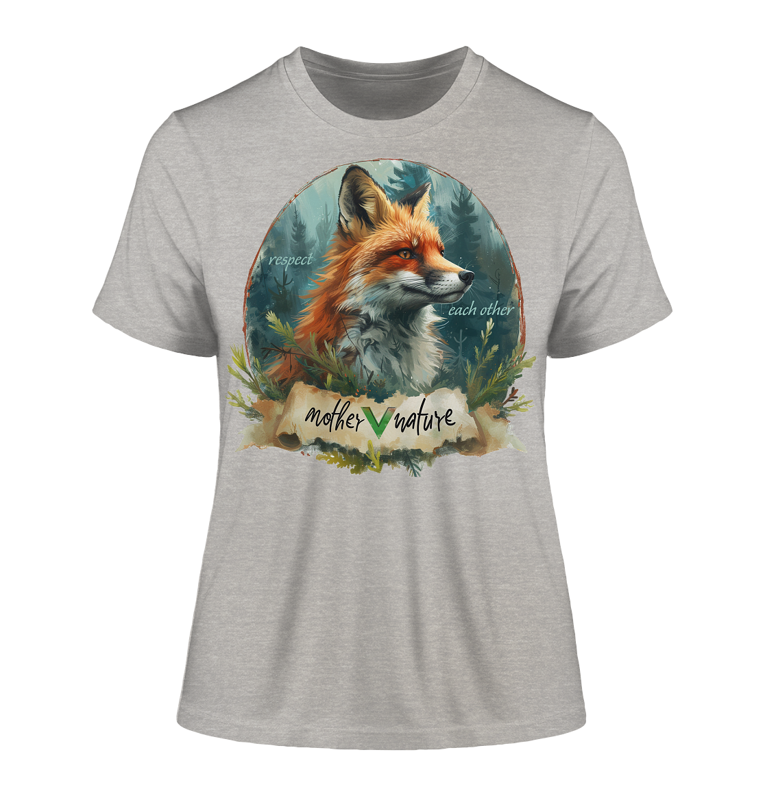 Motiv "respect each other" - eng geschnittenes Damen Bio T-Shirt