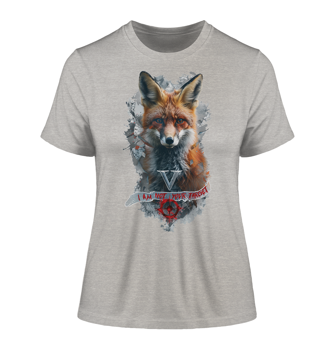 Motiv "not your target" - eng geschnittenes Damen Bio Shirt