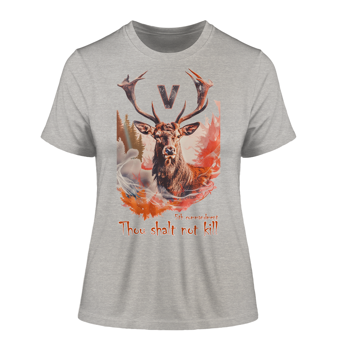 Motiv "thou shalt not kill" - eng geschnittenes Bio Damen T-Shirt
