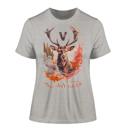 Motiv "thou shalt not kill" - eng geschnittenes Bio Damen T-Shirt