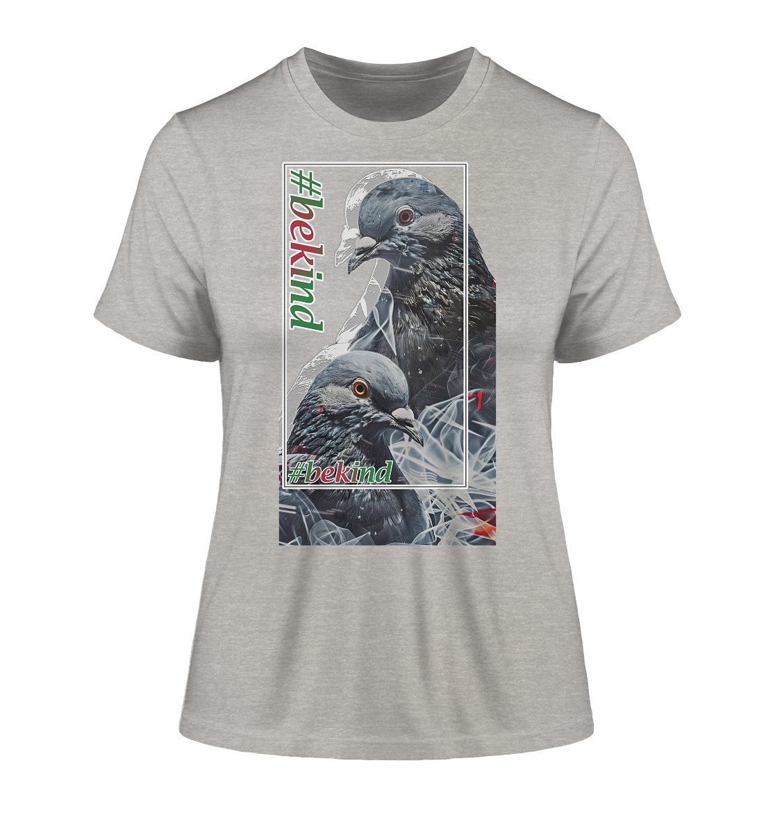 Motiv "be kind" - eng geschnittenes Damen Bio T-Shirt