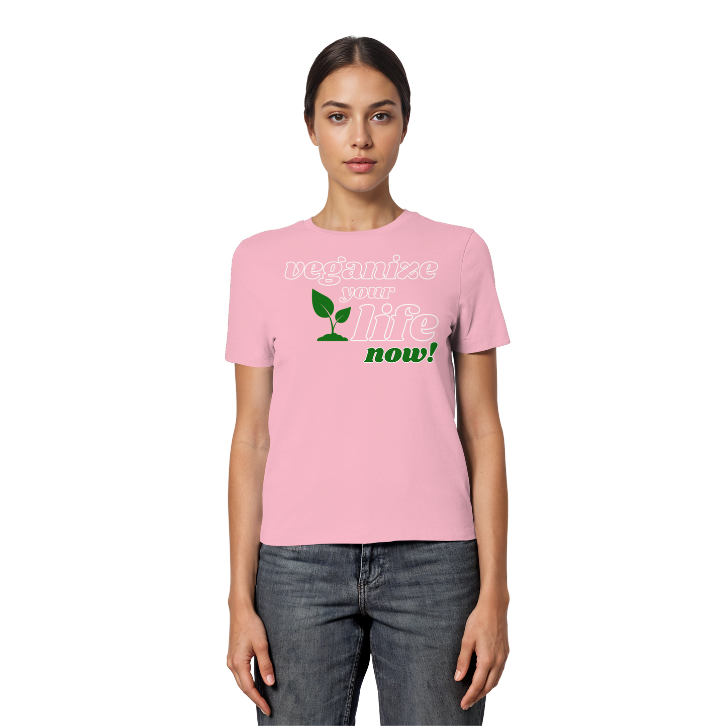 vegwear "veganize your life" - slim-fit women's T-shirt, organic, vegan, sustainable