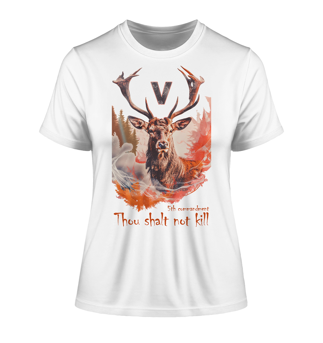 Motiv "thou shalt not kill" - eng geschnittenes Bio Damen T-Shirt