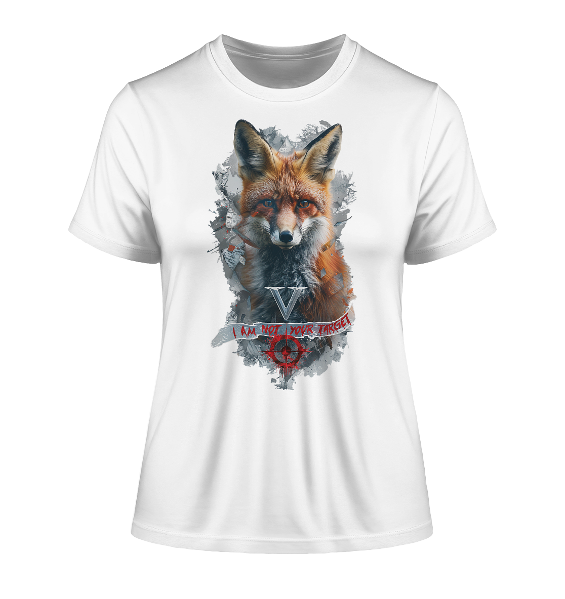Motiv "not your target" - eng geschnittenes Damen Bio Shirt