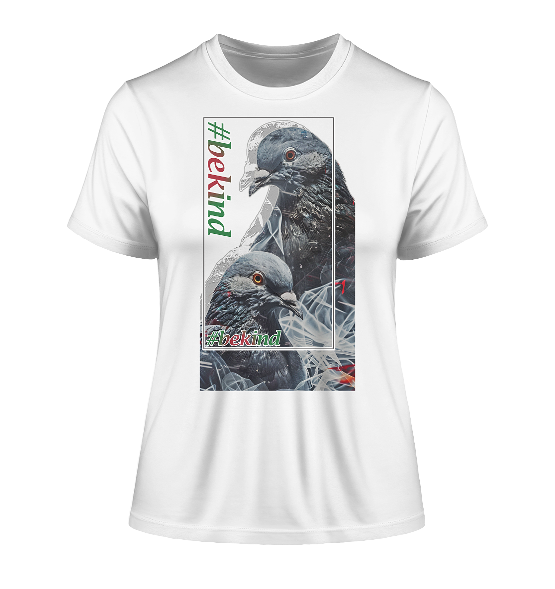 Motiv "be kind" - eng geschnittenes Damen Bio T-Shirt
